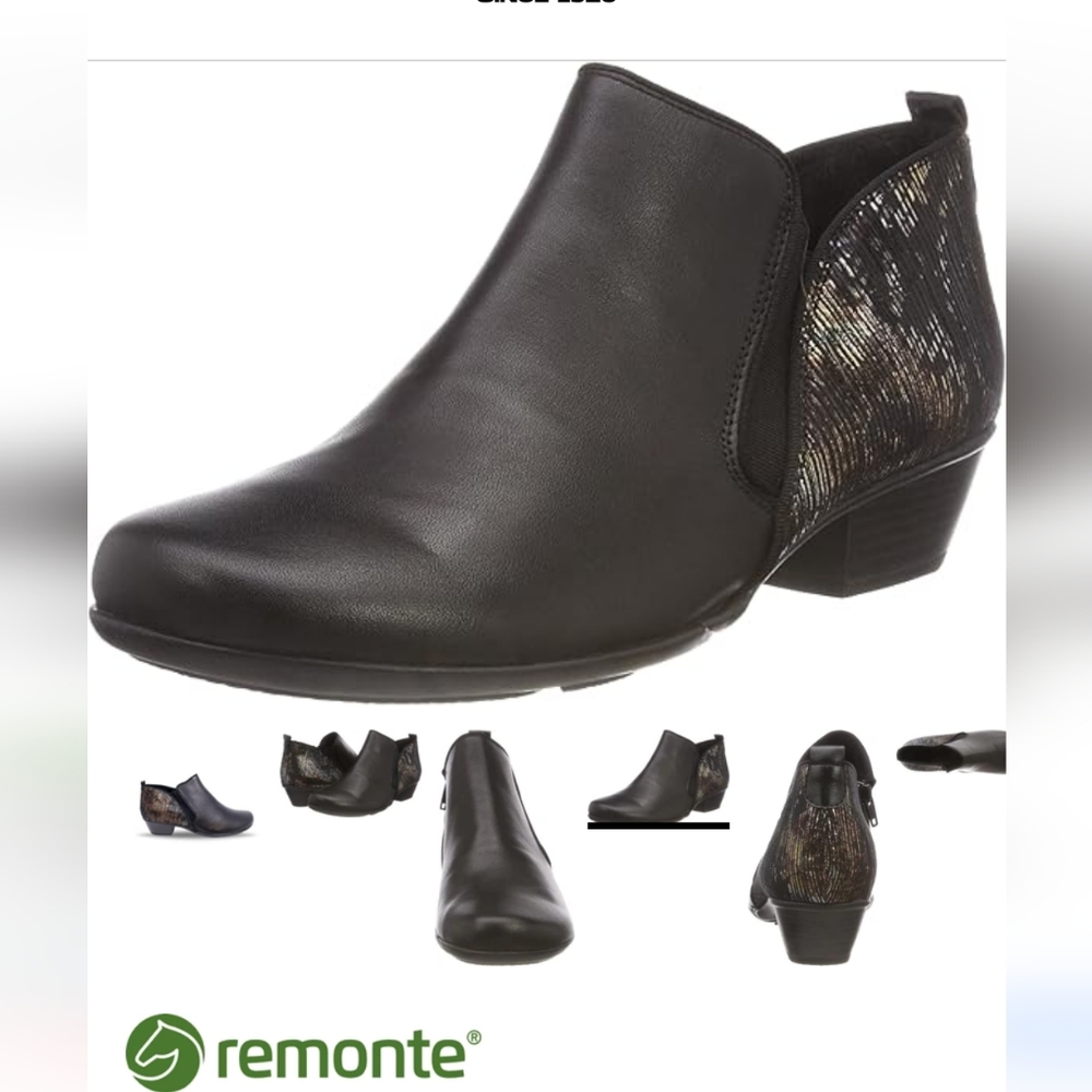 Remonte Women's Milla Black Ankle Boots Size 42 US 10.5